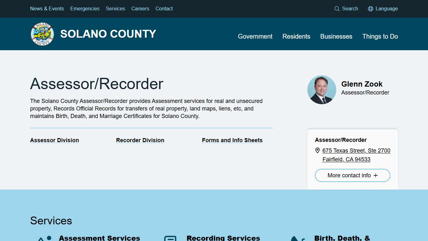 Assessor/Recorder | Solano County, California